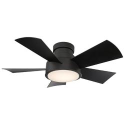38" Modern Forms Vox Matte Black LED Smart Ceiling Fan