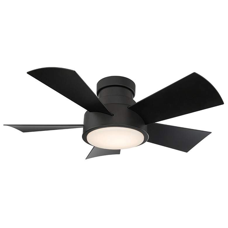 Image 1 38 inch Modern Forms Vox Matte Black LED Smart Hugger Ceiling Fan