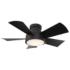 38" Modern Forms Vox Matte Black LED Smart Hugger Ceiling Fan