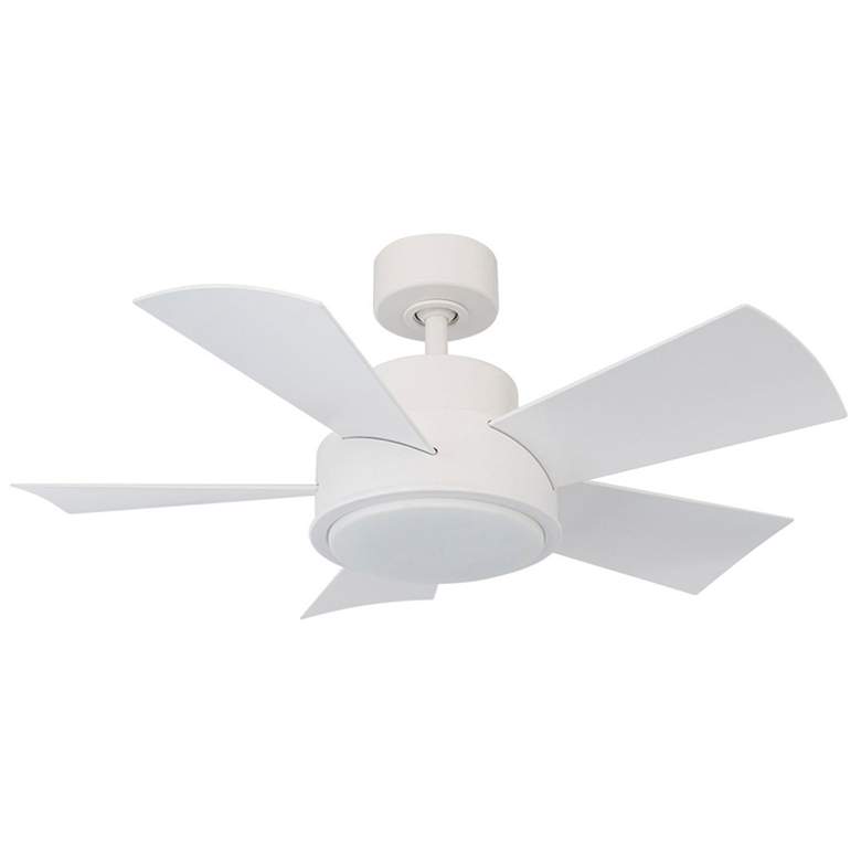 Image 1 38" Modern Forms Vox Matte White 2700K LED Smart Ceiling Fan