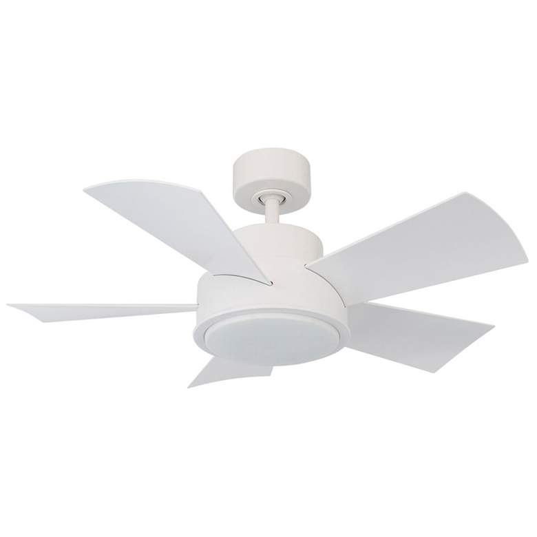 Image 1 38 inch Modern Forms Vox Matte White 3500K LED Smart Ceiling Fan