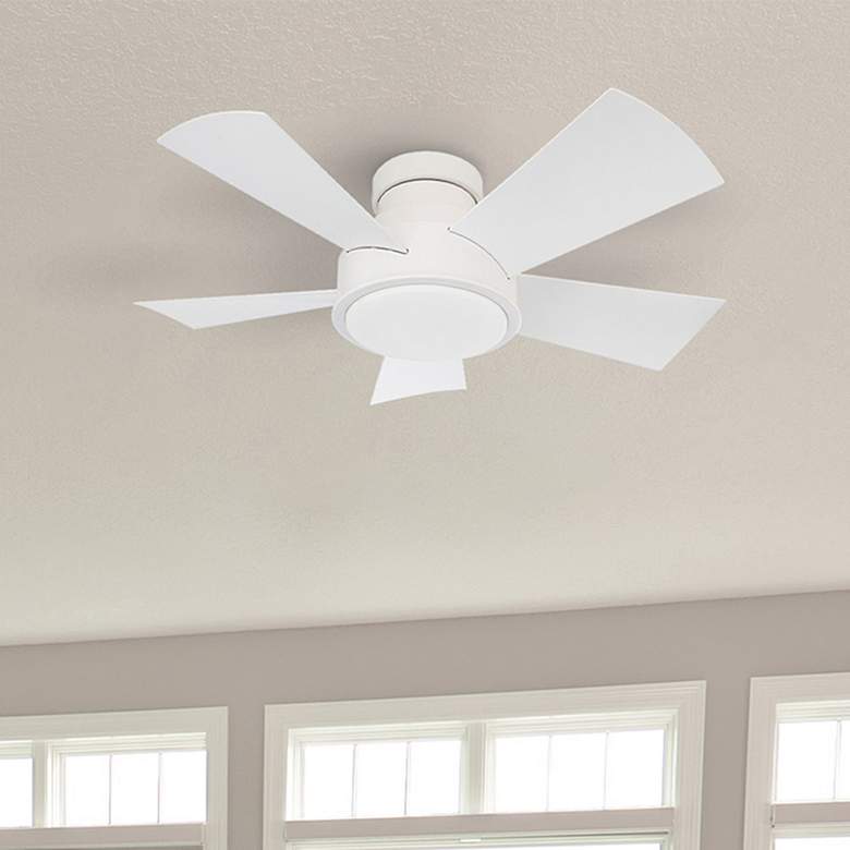 Image 2 38" Modern Forms Vox Matte White 3500K LED Smart Ceiling Fan