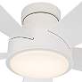 38" Modern Forms Vox Matte White 3500K LED Smart Ceiling Fan in scene