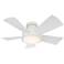 38" Modern Forms Vox Matte White LED Smart Ceiling Fan