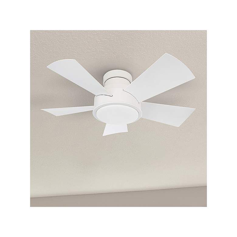 Image 2 38" Modern Forms Vox Matte White LED Smart Ceiling Fan