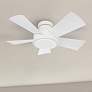 38" Modern Forms Vox Matte White LED Smart Ceiling Fan in scene