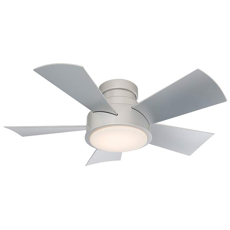 Image 2 38" Modern Forms Vox Titanium Silver LED Wet Smart Hugger Ceiling Fan