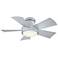 38" Modern Forms Vox Titanium Silver LED Wet Smart Hugger Ceiling Fan