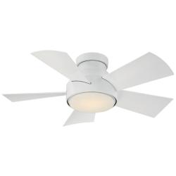 38&quot;  Modern Forms Vox White LED Wet Rated Hugger Smart Ceiling Fan