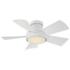 38"  Modern Forms Vox White LED Wet Rated Hugger Smart Ceiling Fan