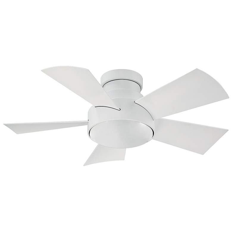 Image 4 38 inch  Modern Forms Vox White LED Wet Rated Hugger Smart Ceiling Fan more views