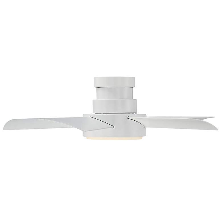 Image 4 38 inch  Modern Forms Vox White LED Wet Rated Hugger Smart Ceiling Fan more views