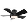 1_38" Vox Matte Black 3500K LED Smart Hugger Ceiling Fan