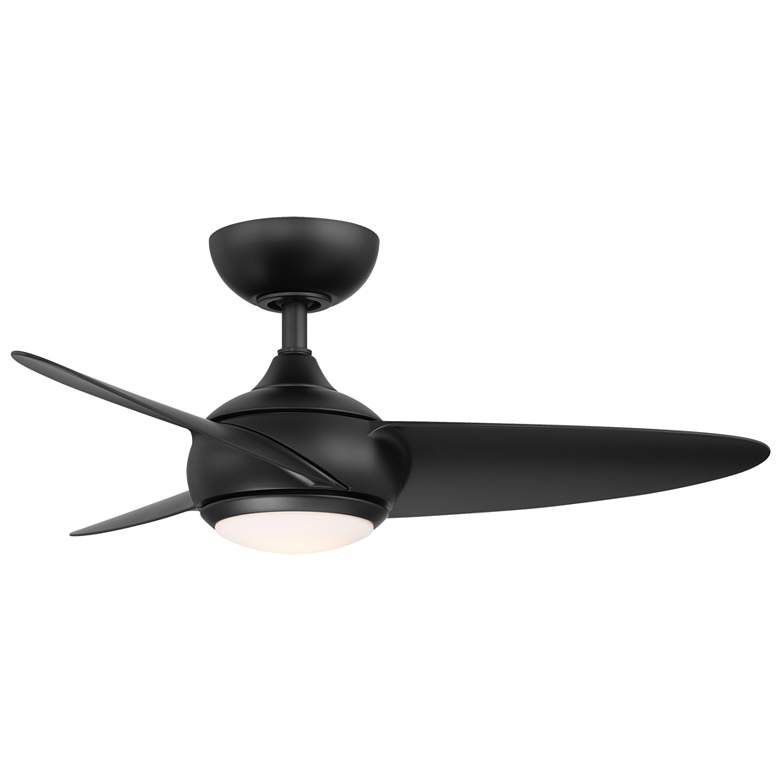 Image 1 38 inch WAC Loft Matte Black Smart Outdoor LED Ceiling Fan