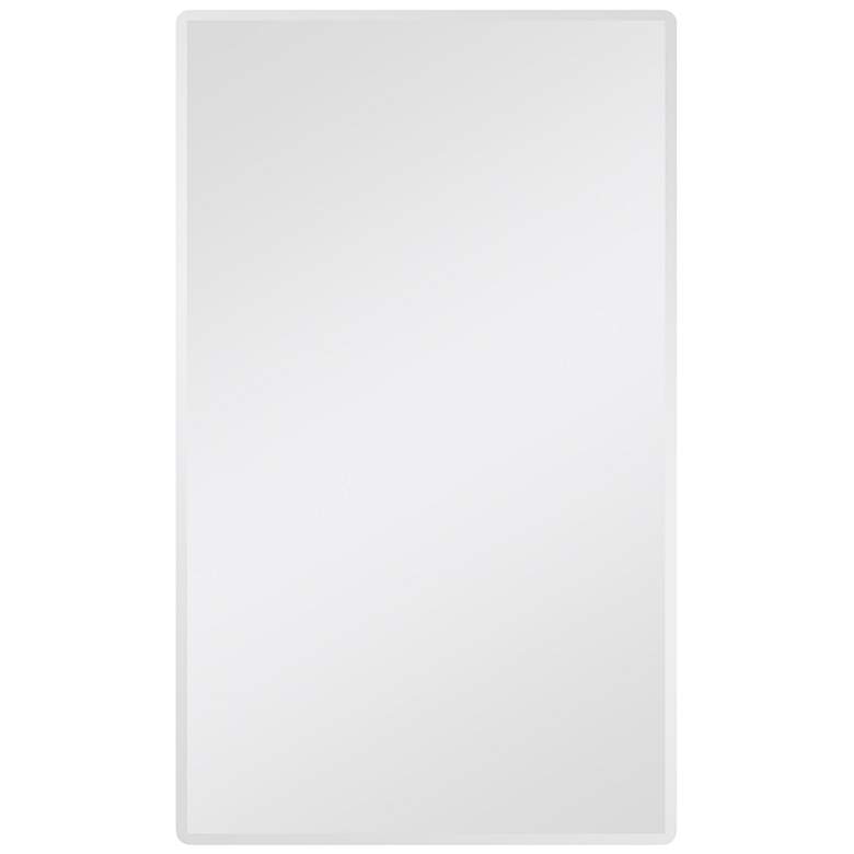Image 1 39.5 in. x 23.6 in. Vera Rectangle Beveled Large Frameless Bathroom Mirror