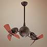 39" Acqua Bronze and Mahogany Dual Head Rotational LED Ceiling Fan