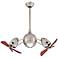 39" Acqua Brushed Nickel Dual Head Rotational Ceiling Fan