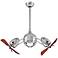 39" Acqua Polished Chrome Dual Head Rotational Ceiling Fan