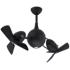 39" Matthew Acqua Matte Black Dual Head Rotational LED Ceiling Fan