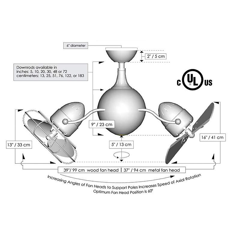 Image 7 39" Matthews Acqua Bronze and Mahogany Dual Head LED Ceiling Fan more views
