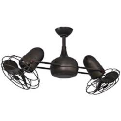 39&quot; Matthews Dagny Bronze Double-Head Rotational Fan with Remote