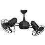 1_39" Matthews Dagny Matte Black Cage Ceiling Fan