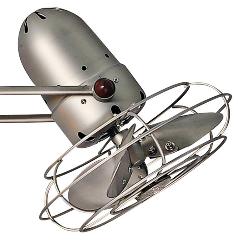 Image 4 39" Matthews Dagny Nickel Damp Rated Dual Ceiling Fan with Remote more views
