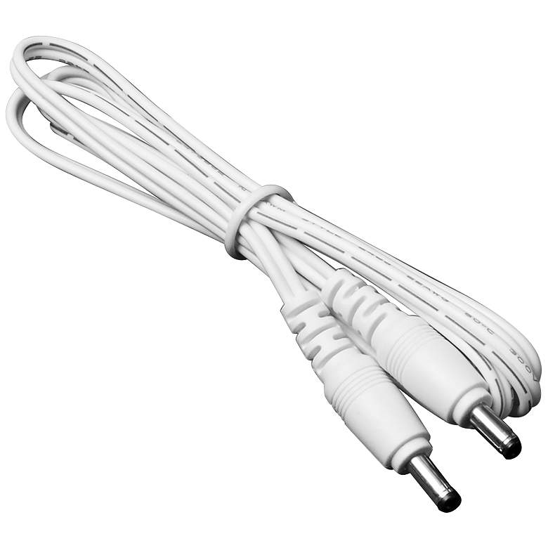 Image 1 39" White Male to Male Cable Connector