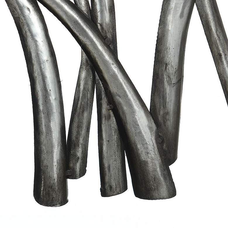 Image 7 39" x 21" Flowers Weathered Aluminum Metal Wall Art more views