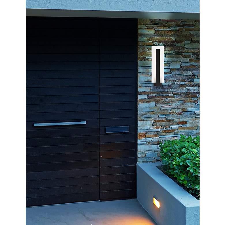 Image 1 Eurofase Carta 17 3/4" High Matte Black LED Wall Sconce in scene