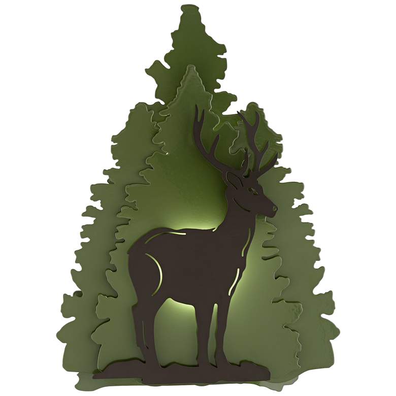 Image 1 39Y48 - 18" Right Facing Deer Metal Sconce
