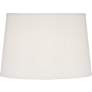 3C820 - White Sandstone Linen Drum Lamp Shade