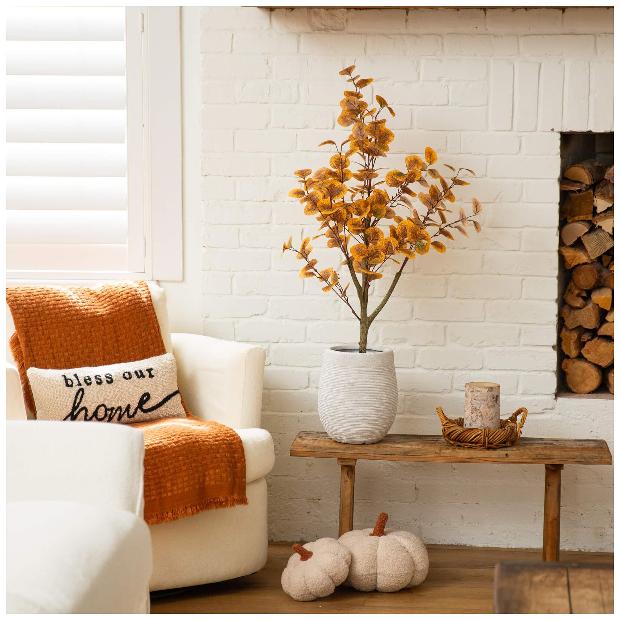 Image 6 3ft. Autumn Eucalyptus Artificial Tree more views