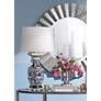 Barnes and Ivy Iris 28" Blue and White Porcelain Table Lamps Set of 2 in scene