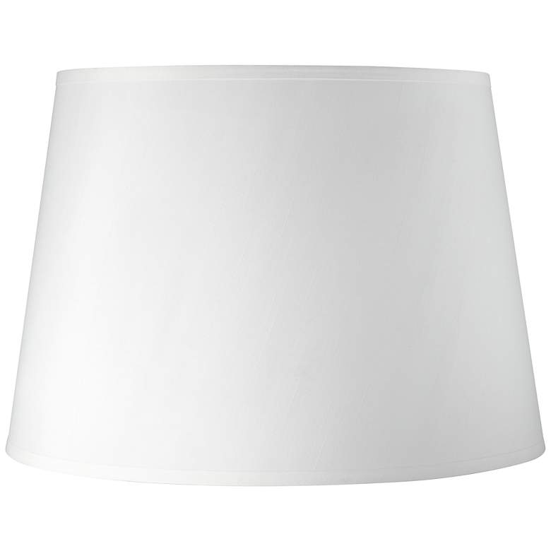 Image 1 3H204 - Off-White Shantung Linen Drum Lamp Shade