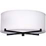 3R247 - Frosted White Espresso Flat Black Ceiling Light