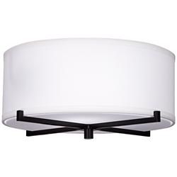 3R247 - Frosted White Espresso Flat Black Ceiling Light