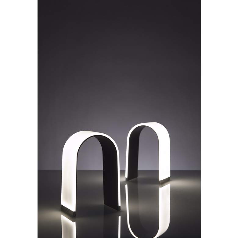 Image 1 Koncept Mr. N LED 7 1/2" Modern Touch Accent Lamp in Black in scene