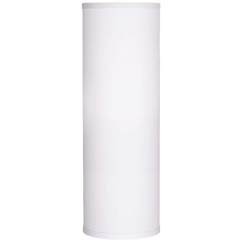Image 1 3T327 - White Brussels Linen Drum Lamp Shade