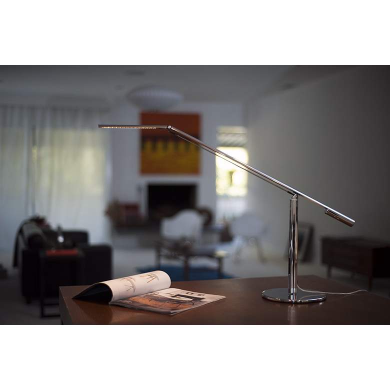 Image 1 Gen 3 Equo Warm Light LED Chrome Finish Modern Desk Lamp with Touch Dimmer in scene