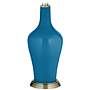 Color Plus Anya 32 1/4&quot; High Mykonos Blue Glass Table Lamp