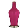 Color Plus Anya 32 1/4&quot; Vivacious Pink Table Lamp with USB Dimmer