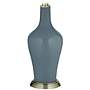 Color Plus Anya 32 1/4&quot; High Smoky Blue Glass Table Lamp