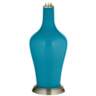 Color Plus Anya 32 1/4&quot; High Caribbean Sea Blue Glass Table Lamp
