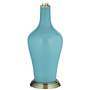 Color Plus Anya 32 1/4&quot; High Nautilus Blue Glass Table Lamp