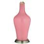 Color Plus Anya 32 1/4&quot; High Haute Pink Glass Table Lamp