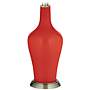 Color Plus Anya 32 1/4&quot; High Cherry Tomato Red Glass Table Lamp