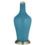 Color Plus Anya 32 1/4&quot; High Great Falls Blue Glass Table Lamp