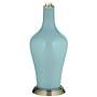 Color Plus Anya 32 1/4&quot; High Raindrop Blue Glass Table Lamp