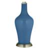 Color Plus Anya 32 1/4&quot; High Regatta Blue Glass Table Lamp